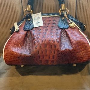Brahmin Lisa Sugar Tri-Color Handbag Purse